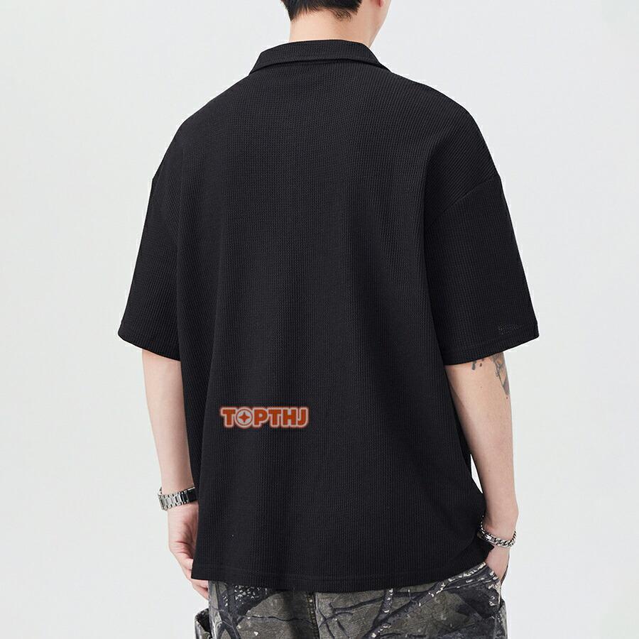 ポロシャツ メンズ Tシャツ ハーフジップ 半袖 春 夏 秋 メンズ