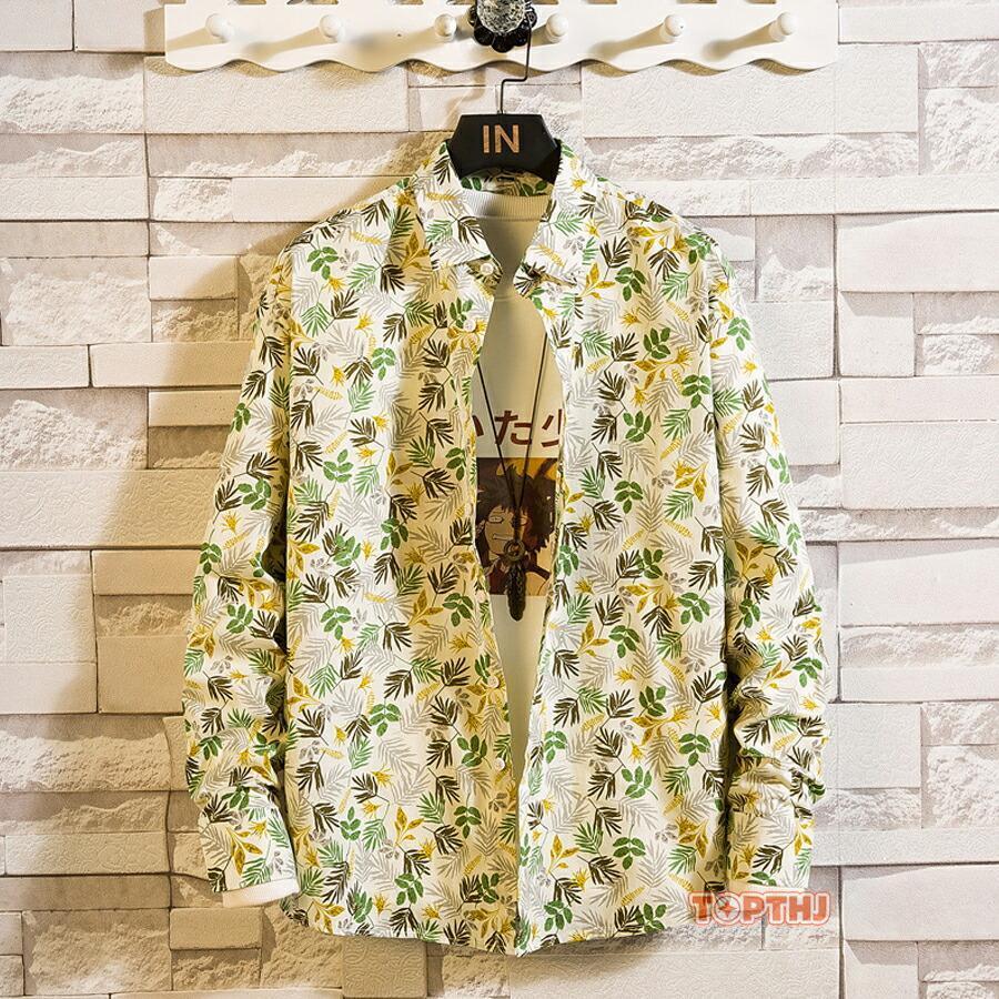花柄シャツ メンズ 綿 長袖シャツ M-7XL アロハシャツ おしゃれ