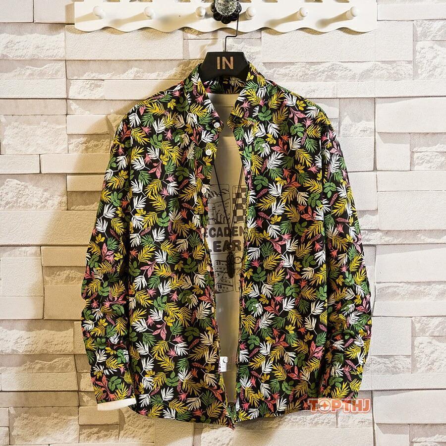 花柄シャツ メンズ 綿 長袖シャツ M-7XL アロハシャツ おしゃれ
