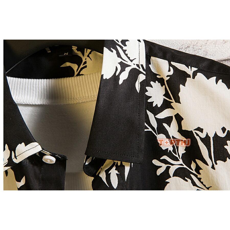 花柄シャツ メンズ 綿 長袖シャツ M-7XL アロハシャツ おしゃれ