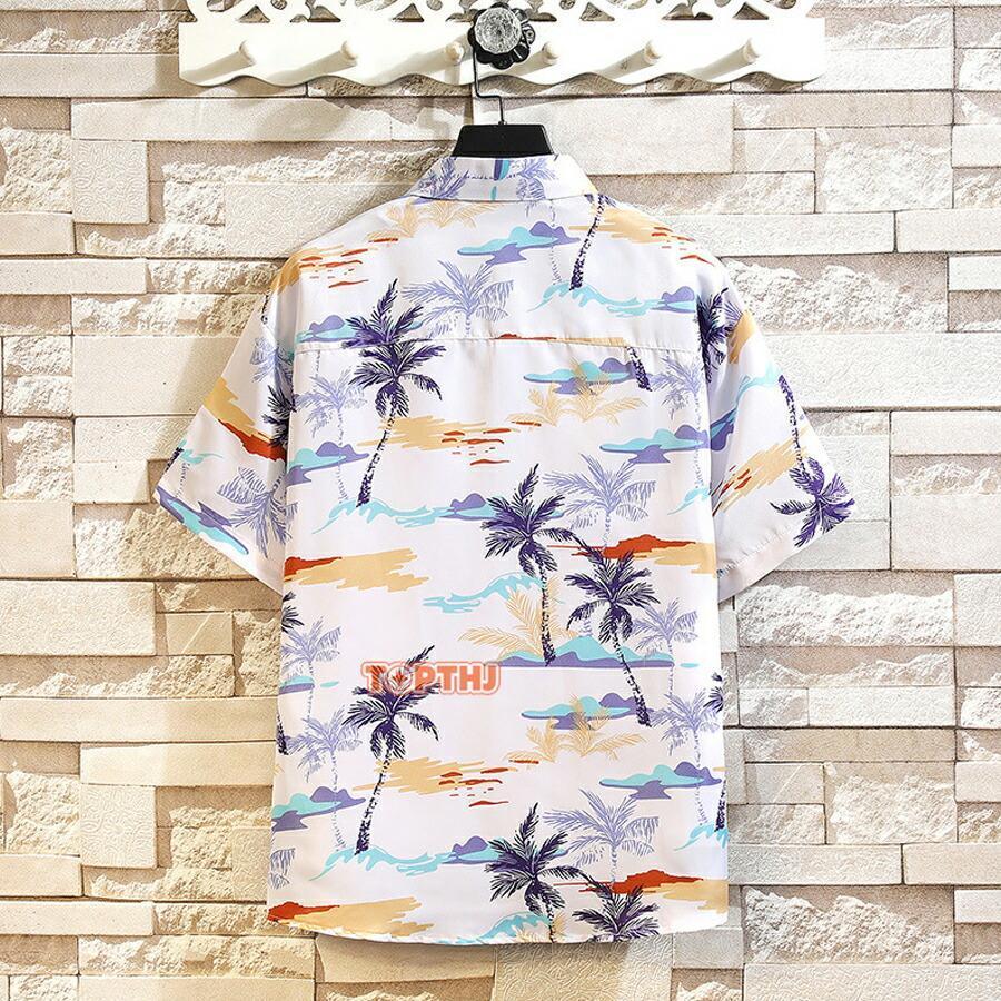 花柄シャツ メンズ 半袖 シャツ カジュアルシャツ アロハシャツ 薄手