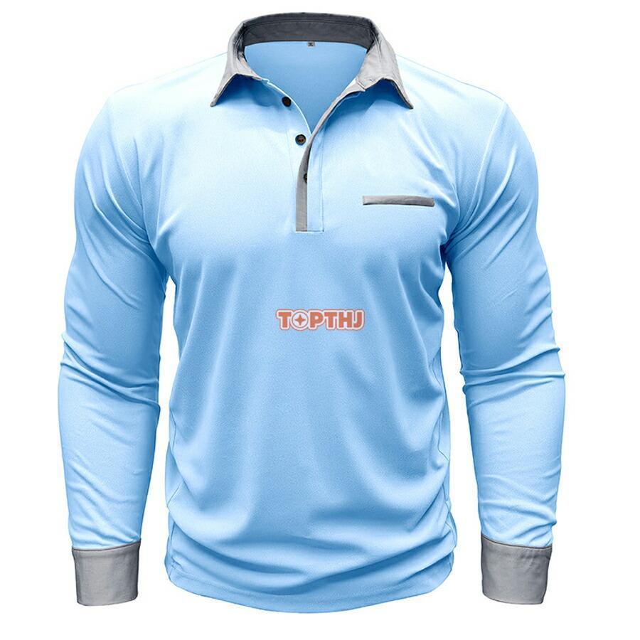 新品ポロ長袖ポロシャツMサイズ 無地ポロシャツ メンズ ビジネス 長袖 ポロシャツ ゴルフウェア Polo