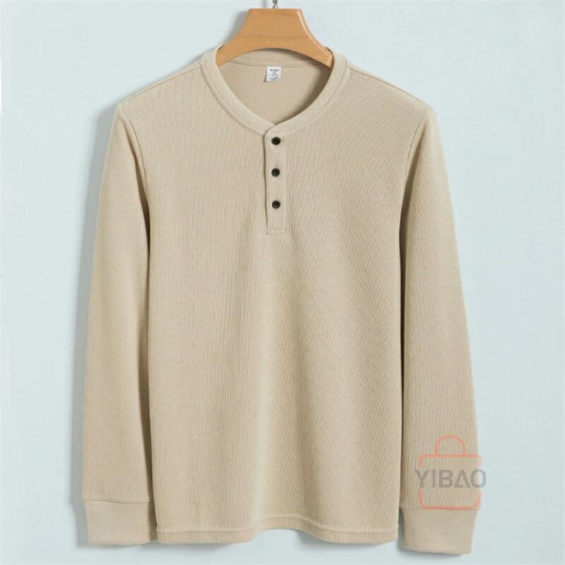 ヘンリーネックtシャツ メンズ 長袖 ヘンリーネック Tシャツ 上質ロンT