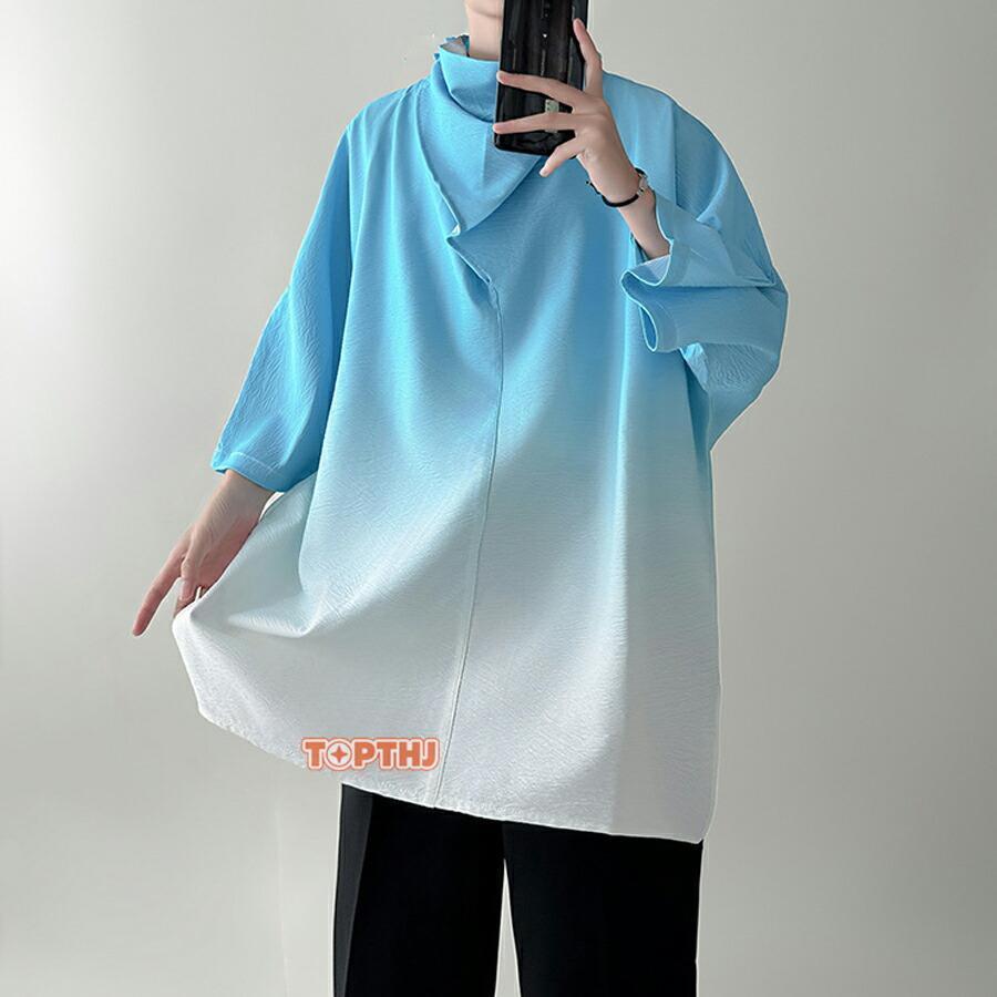 【メンズLXL⭐️希少】セブンティートゥークラブハウス　七分袖モックネックシャツ Tシャツ メンズ おしゃれ 七分袖Tシャツ モックネック 7分袖 五分袖