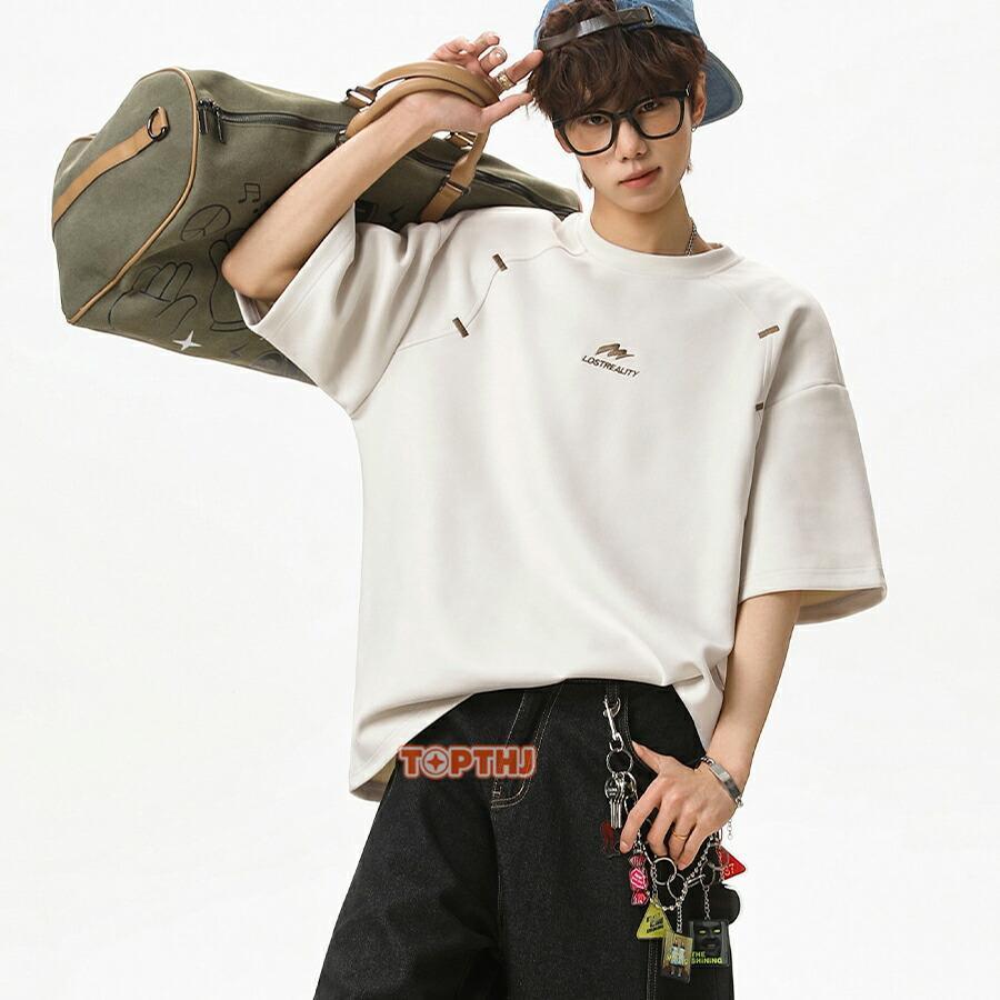 メンズ 学生 半袖 長袖 まとめ売り Tシャツ ニット帽 メンズ 半袖 T シャツ 夏服 アメリカンスタイル スポーツ 配色切り替え
