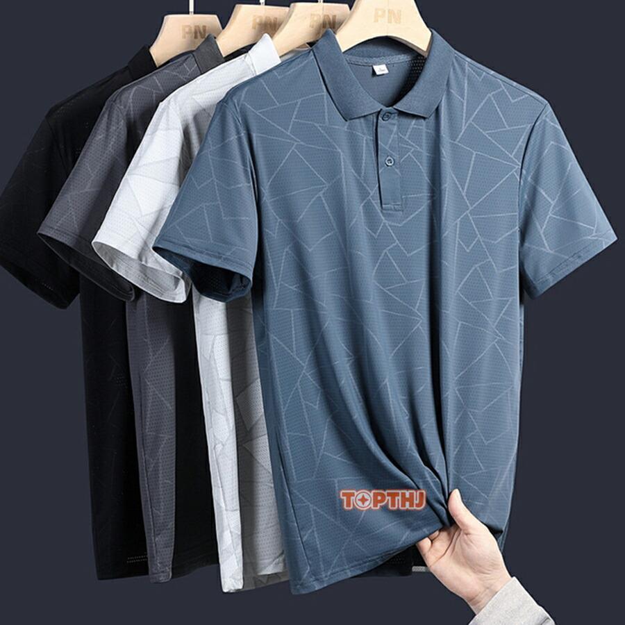 ポロシャツ メンズ 接触冷感 半袖ポロシャツ ストレッチ 薄手 Polo