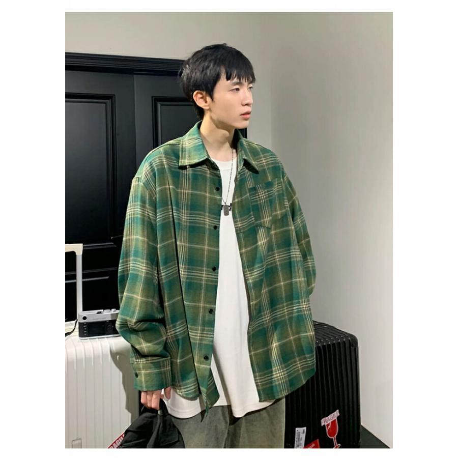 チェックシャツ シャツ メンズ チェック柄 カジュアルシャツ 長袖