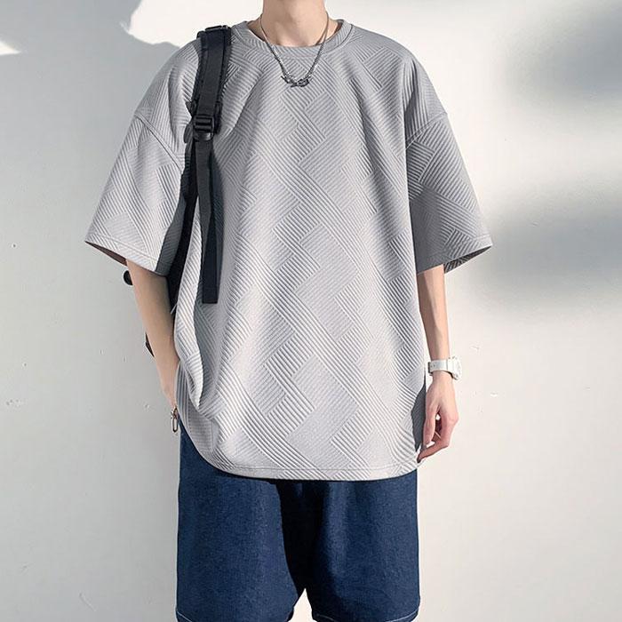 tシャツ メンズ ワッフル生地 ワッフル 生地 トップス カットソー 半袖
