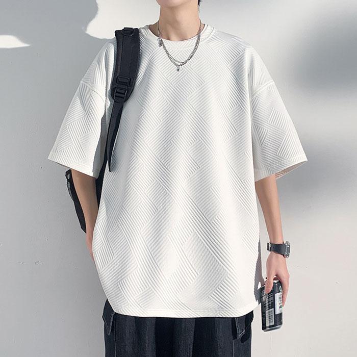 tシャツ メンズ ワッフル生地 ワッフル 生地 トップス カットソー 半袖