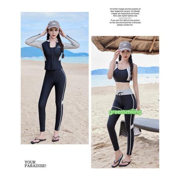 フィットネス水着 レディース セパレート タンキニ ラッシュガード