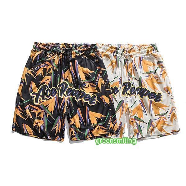 サーフパンツ メンズ 水着 海パン ハワイアン アロハ柄 ホワイト