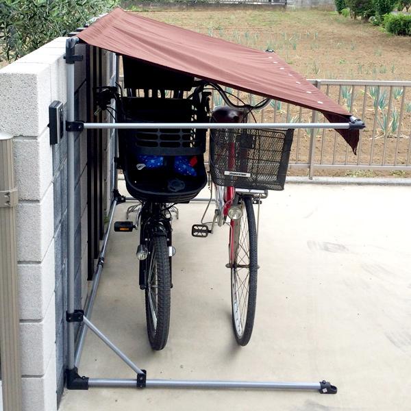 アルミス サイクルポート 本体 ブラウン ASP-02BW 自転車 二台用