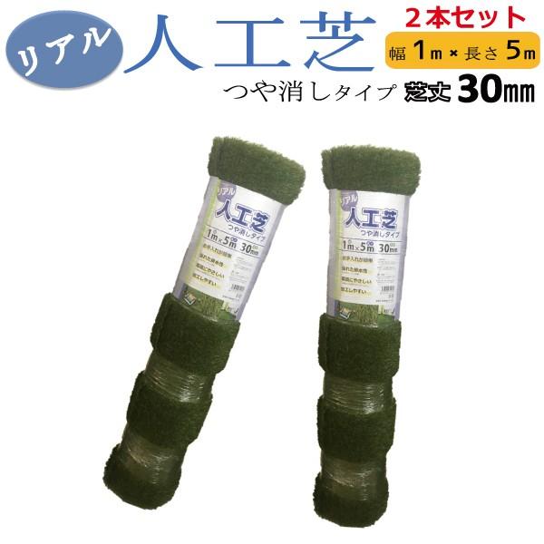 シンセイ 実際的人工芝 無光沢手あい 2本仕掛ける 幅1マクスウェル長さ5m 芝丈30粍 代引不可 沖縄県送りとどける不可 花、ガーデニング-人工芝