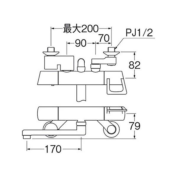 SANEI 壁付サーモスタットシャワー混合栓 寒冷地用 SK1814TK-13 水栓金具 浴室用 バス水栓 三栄水栓｜yp-com｜04