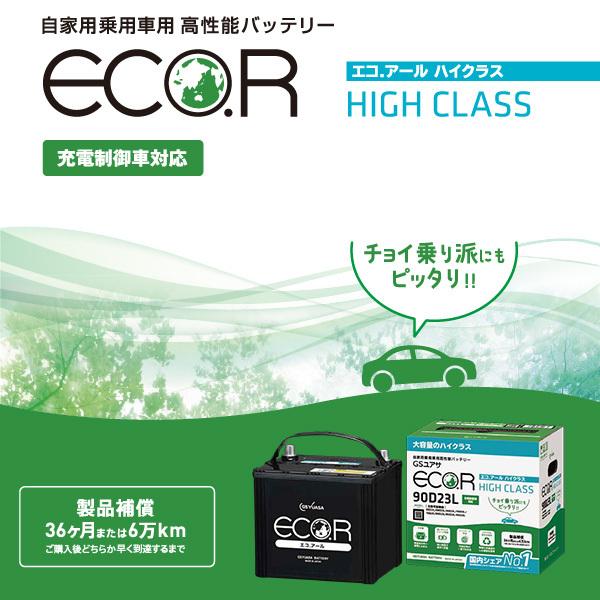 GSユアサ 自動車用 バッテリー ECO.R HIGH CLASS EC-70B24L エコ．アール ハイクラス 充電制御車 対応 ジーエスユアサ カーバッテリー GS YUASA｜yp-com｜03