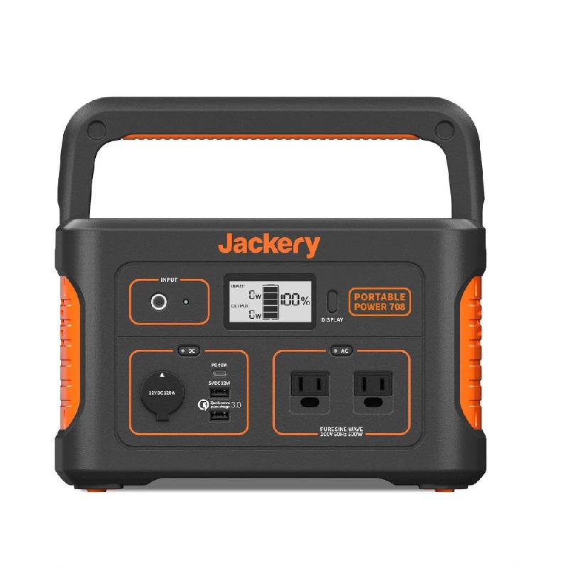 【最終値下げ】 Jackery ポータブル電源 708 PTB071 定格出力500W 電源容量708Wh 60Hz 防災グッズ アウトドア キャンプ 代引不可 【V1180850831】(43095円)
