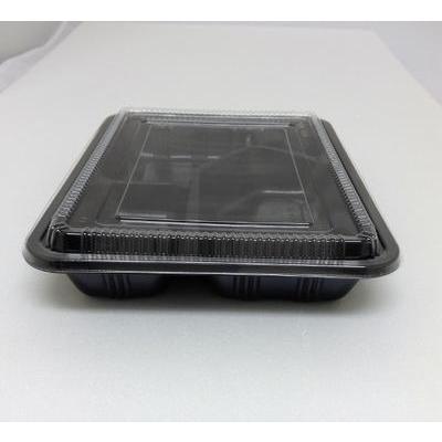 使い捨て 弁当容器 LC-624黒透明かぶせ蓋付(50枚) | 福助工業 | 03