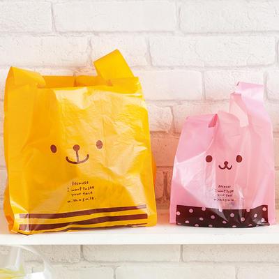 送料無料 キャンディベアレジバッグ S CDB-S 100枚 レジ袋 柄袋 かわいい ラッピング プレゼント ビニール袋 手提げ袋 |  | 01