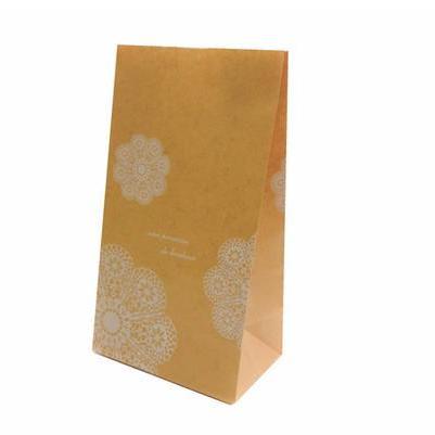 [送料無料]角底袋 ギフトバッグ レースィ 白 8号 (20枚)紙袋 プレゼント ラッピング かわいい 袋　クラフト | 