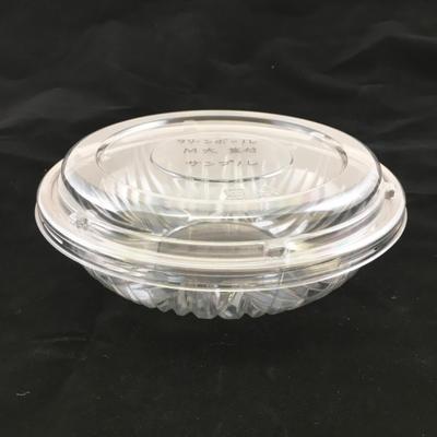 クリーンボール Ｍ大　蓋付(50枚) 【リスパック】 180パイ 食品容器 透明容器 カップ 使い捨て容器 | リスパック | 01