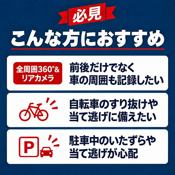 ユピテル（yupiteru） ドライブレコーダー 全周囲360度＆リアカメラ Q