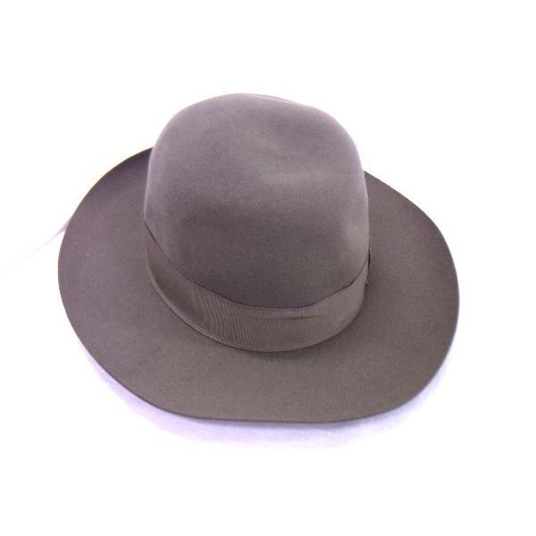 ■新品同様■ BORSALINO ボルサリーノ フェルト リボン 帽子 ハット 表記サイズ57 メンズ レディース グリーン系 AL7456 Borsalino（ボルサリーノ） □新品同様□ フェルト リボン 帽子 ハット