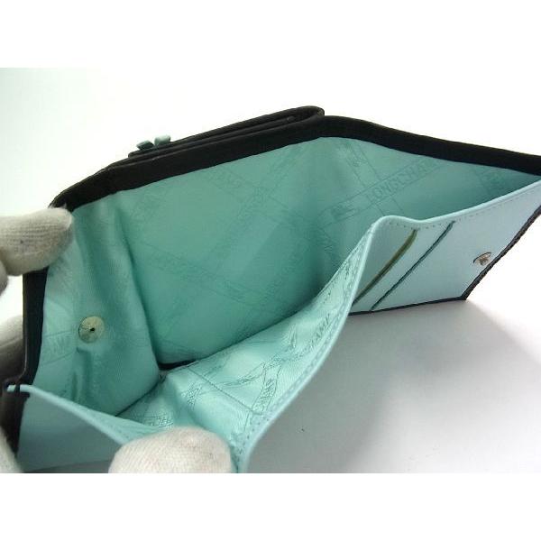 LONGCHAMP（ロンシャン） □新品同様□ レザー リボン 三つ折り 財布