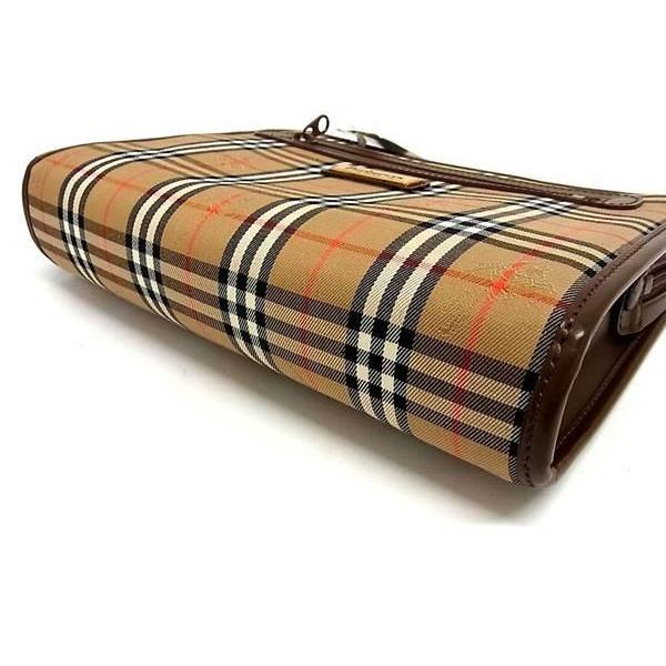 Burberrys✨️バーバリーズ　クラッチバッグ　ノバチェック　レザーキャンバス BURBERRY □新品同様□ Burberrys バーバリーズ ノバチェック
