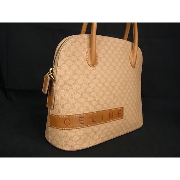 ■美品■ CELINE セリーヌ マカダム柄 PVC×レザー 2WAY ハンドバッグ ショルダーバッグ 肩掛け ベージュ系 AV4881 CELINE（セリーヌ） □美品□ マカダム柄 PVC×レザー 2WAY