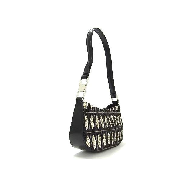 ■希少■新品同様■ Valextra ヴァレクストラ スパンコール×レザー ワンショルダーバッグ レディース ブラック系×シルバー系 AW0991 Valextra（ヴァレクストラ） □希少□新品同様□ スパンコール×レザー