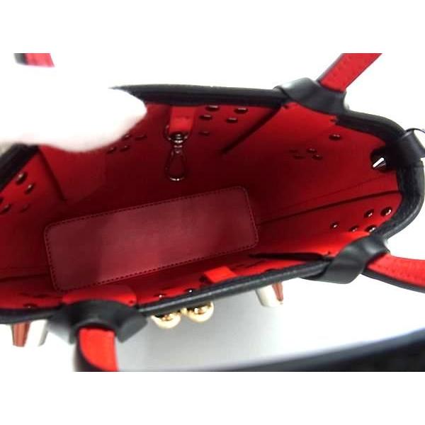 ■新品■未使用■ Christian Louboutin ルブタン カバタ ミニ レザー スタッズ 2WAY ショルダー ハンドバッグ ブラック系 AX3718 Christian Louboutin（クリスチャンルブタン） □新品□未使用