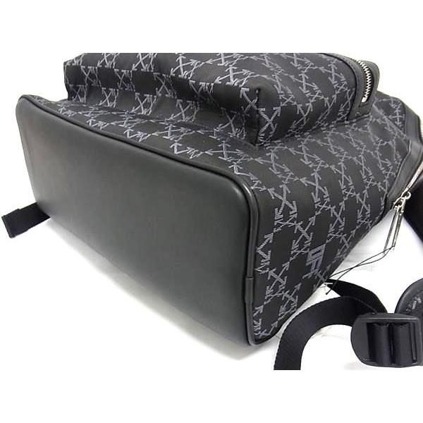 ■新品■未使用■ Off-White オフホワイト キャンバス×レザー リュックサック バックパック デイパック メンズ ブラック系 AY6810 off white（オフホワイト） □新品□未使用□ Off-White キャンバス