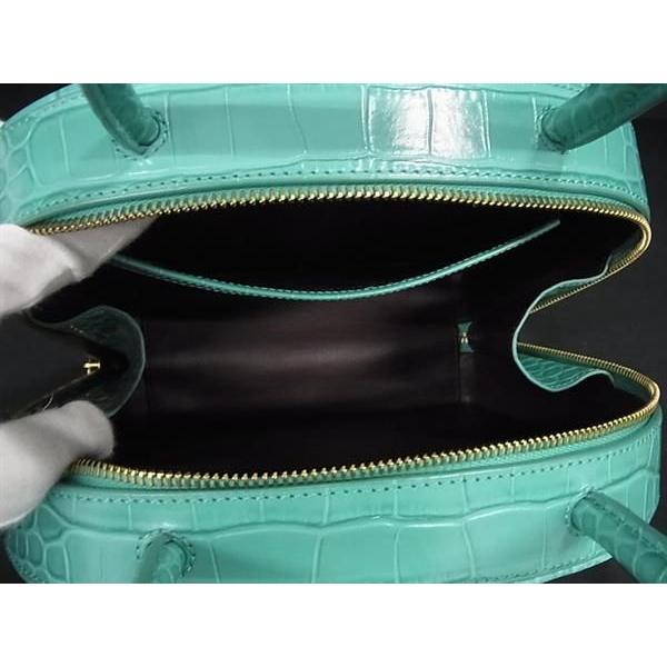 □極美品□ MULBERRY マルベリー クロコダイル型押しレザー 2WAY