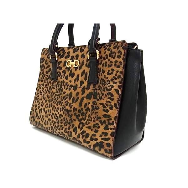 ♥*♥様 超美品‼️❤︎Ferragamoフェラガモ❤︎レオパードアニマル牛革バ 超美品‼️❤︎Ferragamoフェラガモ❤︎レオパードアニマル牛革バッグ