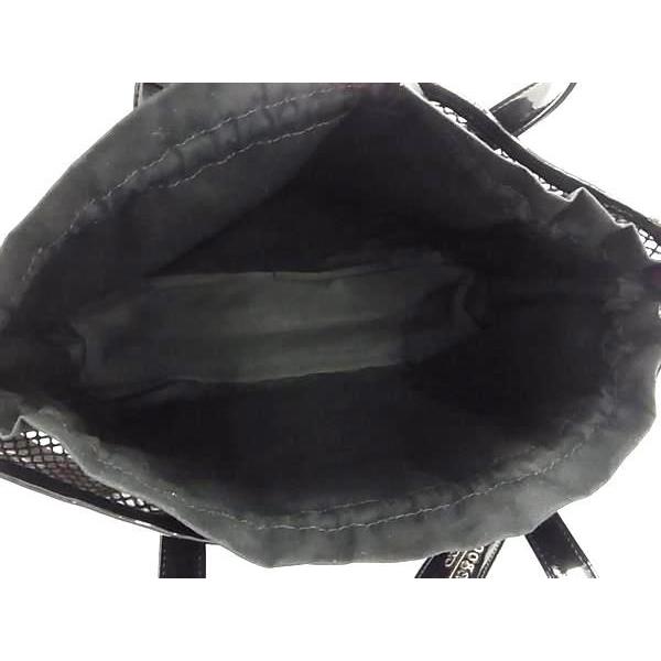 □極美品□ Cooga クーガ ナイロン×パテントレザー トートバッグ