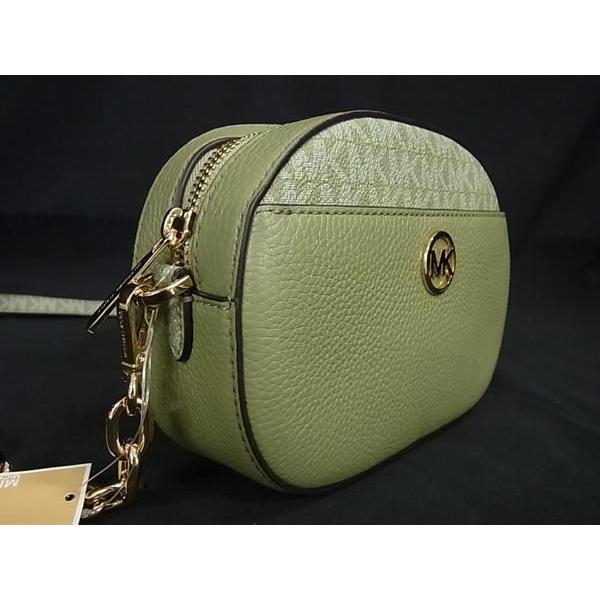 ■新品■未使用■ MICHAEL KORS マイケルコース MK柄 PVC×レザー チェーン クロスボディ ショルダーバッグ 斜め掛け グリーン系 BF8283 MICHAEL KORS（マイケルコース） □新品□未使用□ MK柄 PVC×レザー