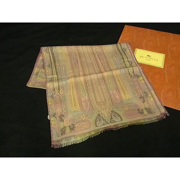 □新品□未使用□ ETRO エトロ ペイズリー柄 ウール×シルク ストール