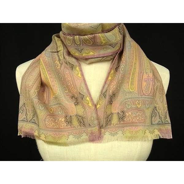□新品□未使用□ ETRO エトロ ペイズリー柄 ウール×シルク ストール