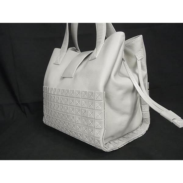 ■新品■未使用■ discord ディスコード ヨウジヤマモト レザー ハンドバッグ トートバッグ レディース ライトグレー系 BJ0091 □新品□未使用□ discord ディスコード ヨウジヤマモト レザー