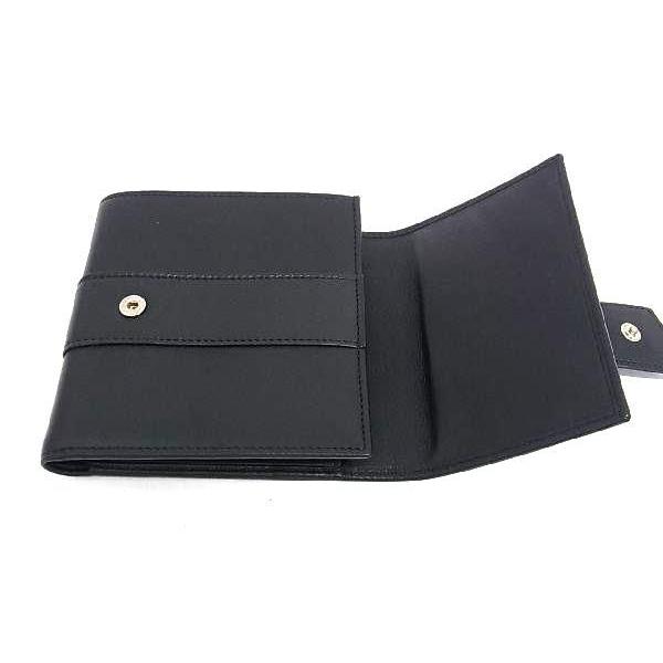 未使用　カルティエ　三つ折り財布　ブラック Cartier（カルティエ） □新品同様□ トリニティ レザー 三つ折り 財布