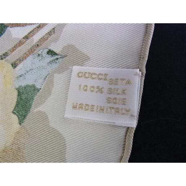 GUCCI □極美品□ グッチ シルク100% フラワー 花柄 昆虫 大判  