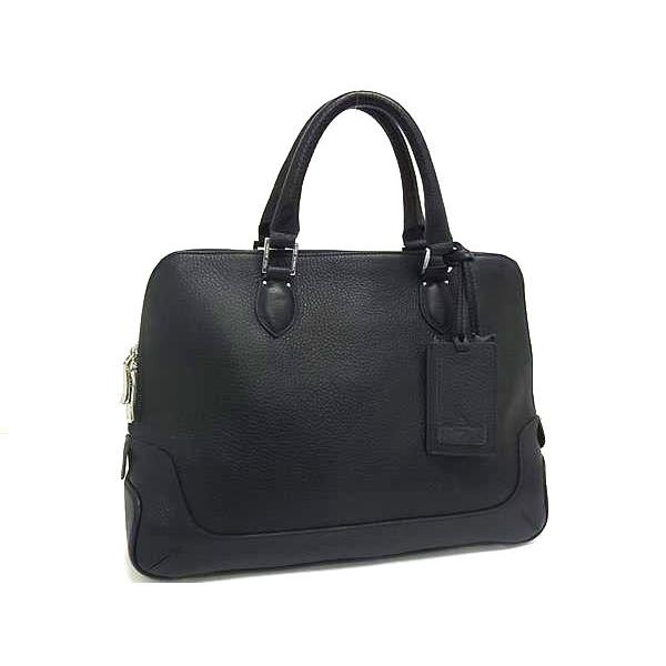 ■新品同様■ PELLE MORBIDA ペッレ モルビダ レザー ビジネスバッグ ブリーフケース 書類かばん ネイビー系×シルバー系 BJ8283 PELLE MORBIDA（ペッレ モルビダ） □新品同様□ ペッレ モルビダ