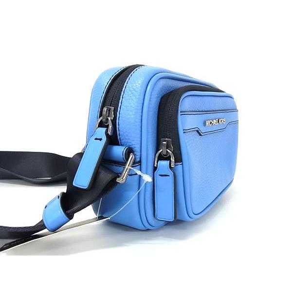 ■新品■未使用■ MICHAEL KORS マイケルコース レザー ショルダーバッグ 肩掛け 斜め掛けかばん ライトブルー系×ブラック系 BJ9394 MICHAEL KORS（マイケルコース） □新品□未使用□ レザー ショルダー