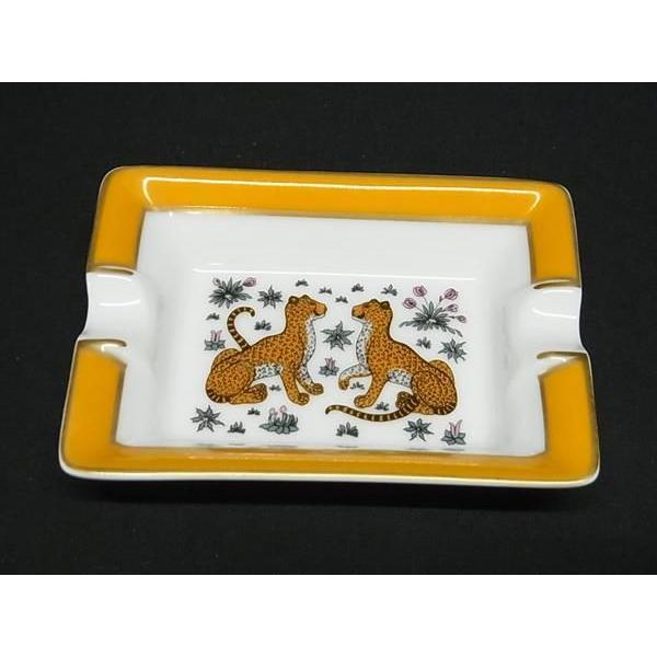 HERMES □極美品□ エルメス ヒョウ柄 アニマル 灰皿 アッシュ HERMES □極美品□ エルメス ヒョウ柄 アニマル 灰皿 アッシュ