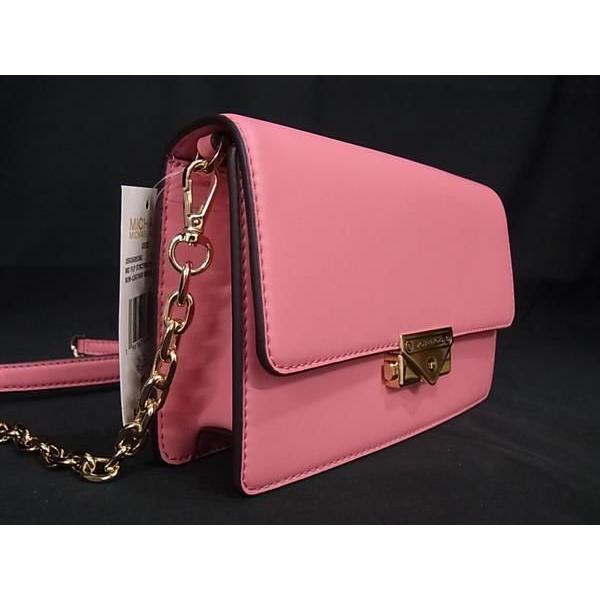 ■新品■未使用■ MICHAEL KORS マイケルコース レザー チェーン ショルダーバッグ 斜め掛け レディース ピンク系 BL4037 MICHAEL KORS（マイケルコース） □新品□未使用□ レザー チェーン