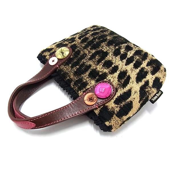 ■新品同様■ Think Bee! シンクビー！ スマイルライオン キャンバス レオパード ハンドバッグ ミニバッグ ブラウン系 BL6733 |  | 04