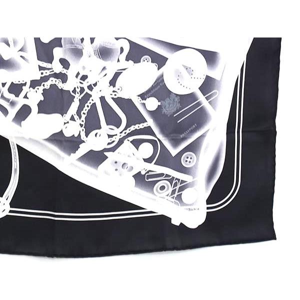 ■新品■未使用■ HERMES エルメス PLEASE CHECK IN【プリーズチェックイン】 カレ70 シルク100% スカーフ ブラック系 BL8518 | HERMES | 03