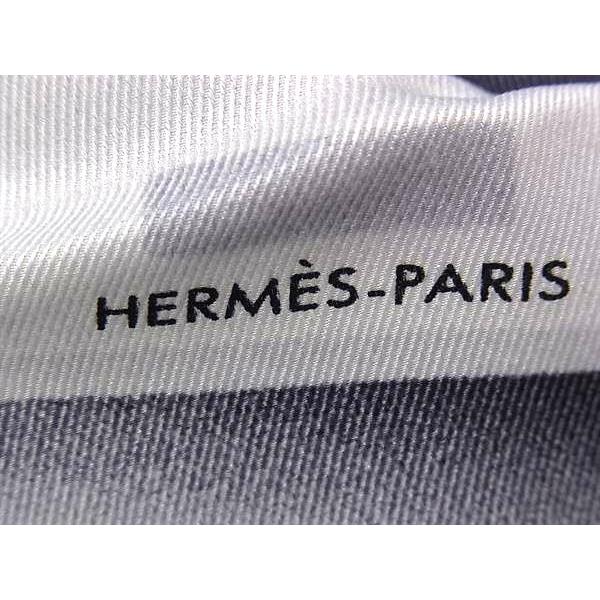 ■新品■未使用■ HERMES エルメス PLEASE CHECK IN【プリーズチェックイン】 カレ70 シルク100% スカーフ ブラック系 BL8518 | HERMES | 04