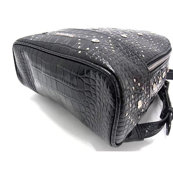 □極美品□ a.testoni ア テストーニ クロコダイル型押しレザー