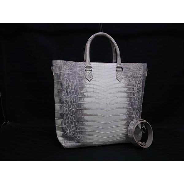 ■極上■本物■美品■ 山本製鞄 やまもとせいほう クロコダイル ヒマラヤ染め 2WAY ハンドバッグ ショルダー アイボリー系 BM7491 □極上□本物□美品□ 山本製鞄 やまもとせいほう クロコダイル